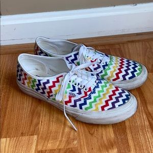 Rainbow Chevron Vans